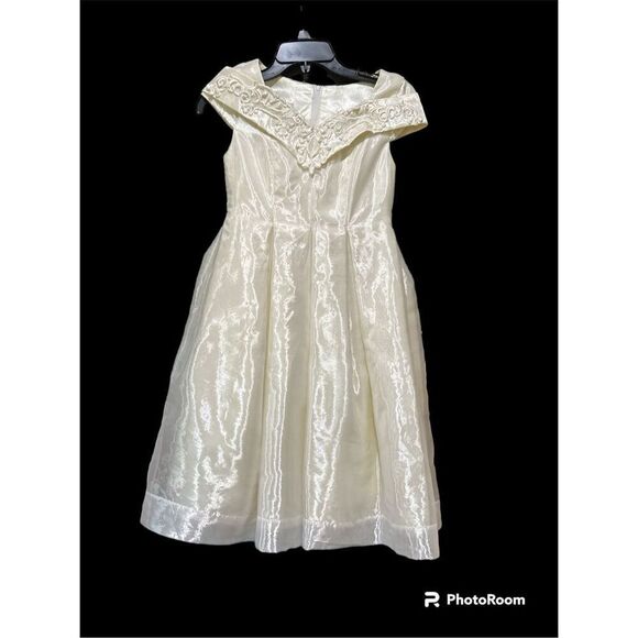 Jessica McClintock ivory baptism flower girl communion fancy dress 10 - Picture 1 of 5